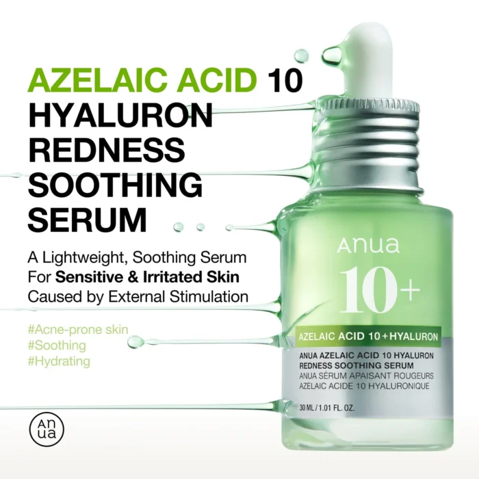 ANUA Azelaic Acid 10 Hyaluron Redness Soothing Serum 30ml - Image 2