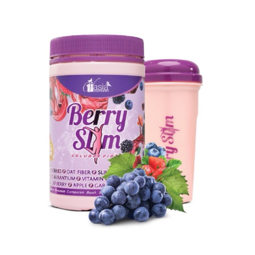 Vasia Berry Slim Soluble Fiber 400g | Natural Weight Management & Digestive Health Supplement | Malaysia